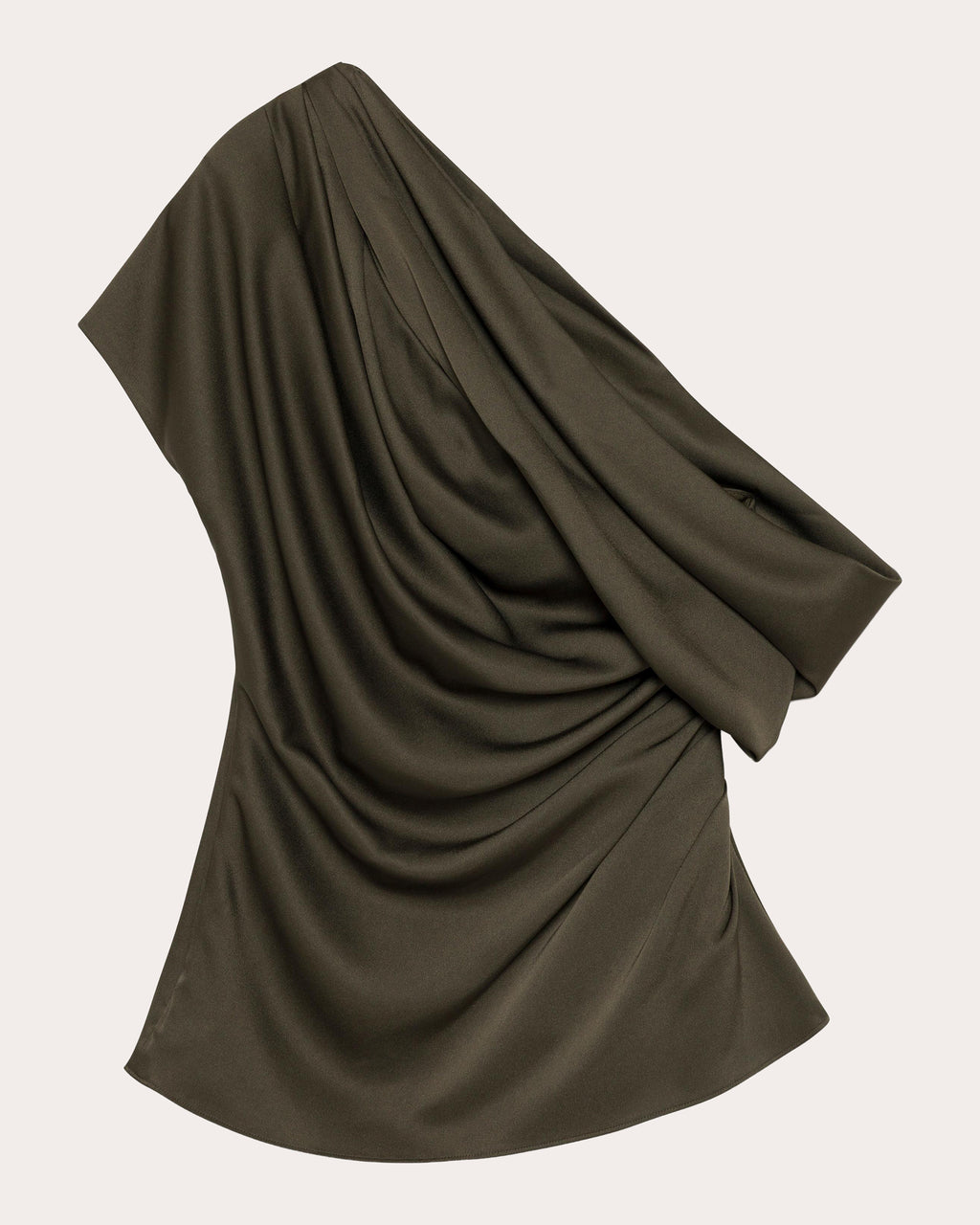 Phoebe Satin Draped Asymmetric Top
