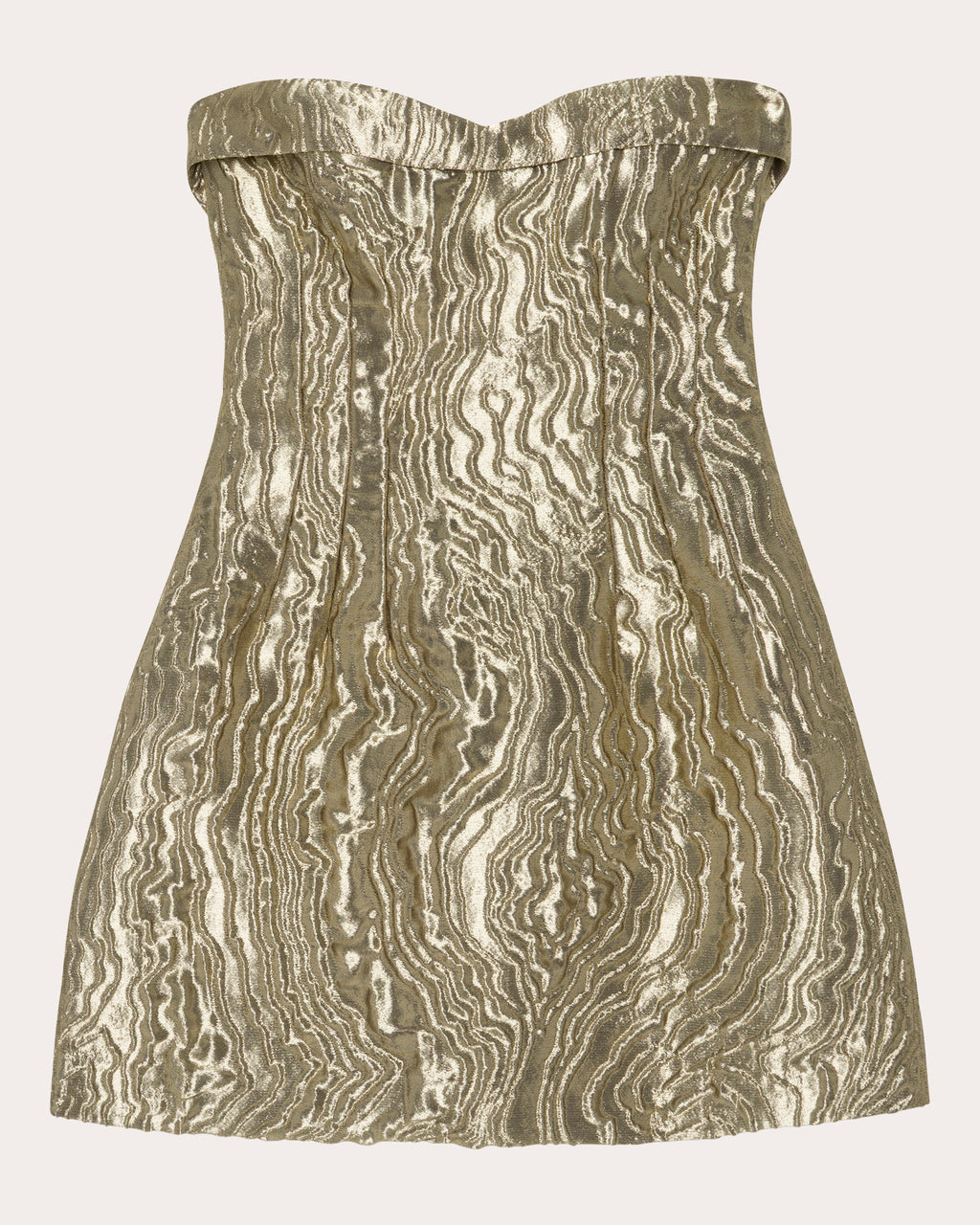 Darcie Metallic Jacquard Bustier Mini Dress