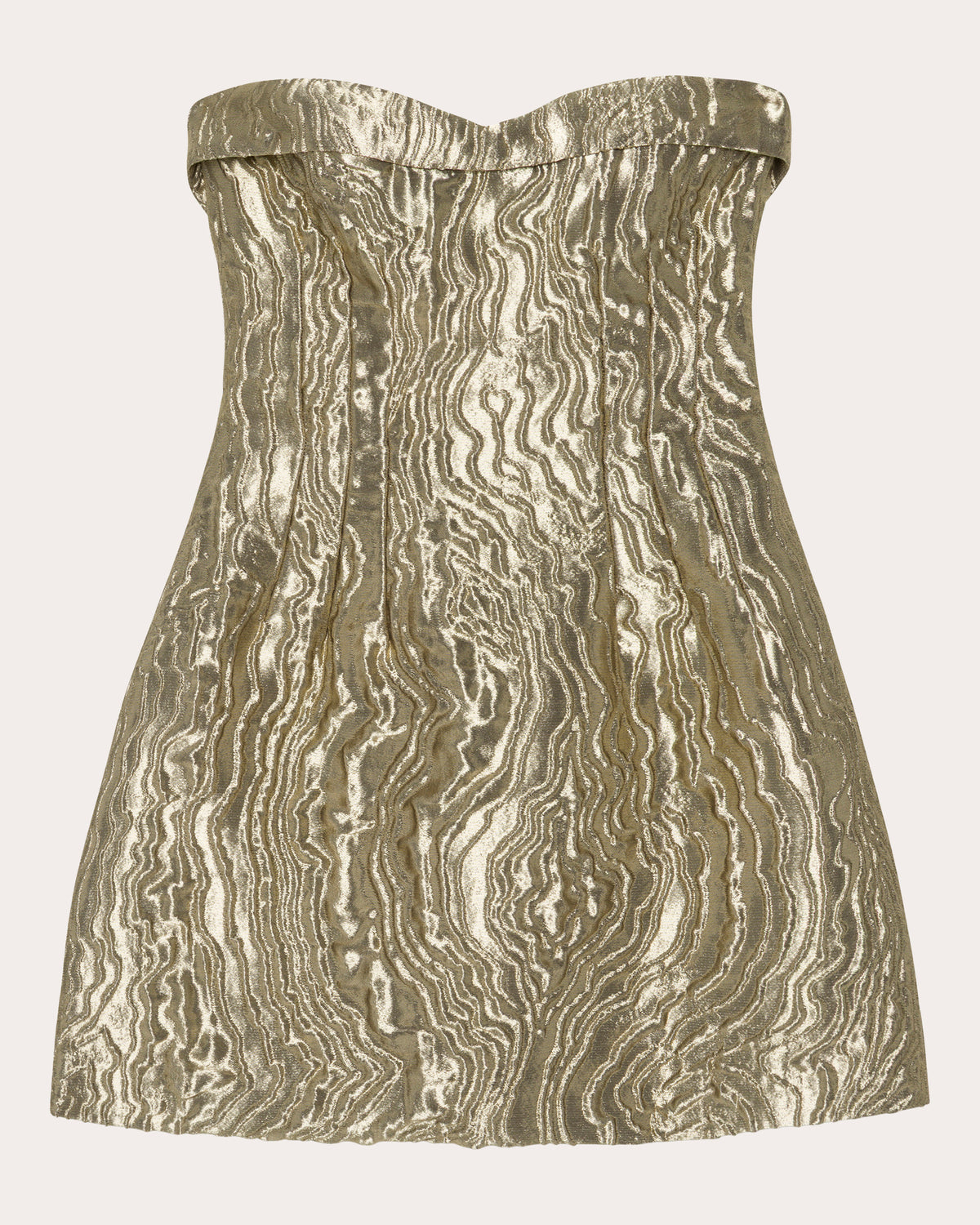 Darcie Metallic Jacquard Bustier Mini Dress