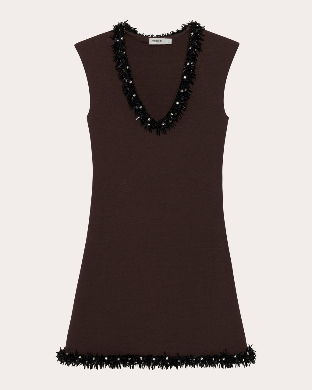 Suki Beaded Compact Knit Mini Dress