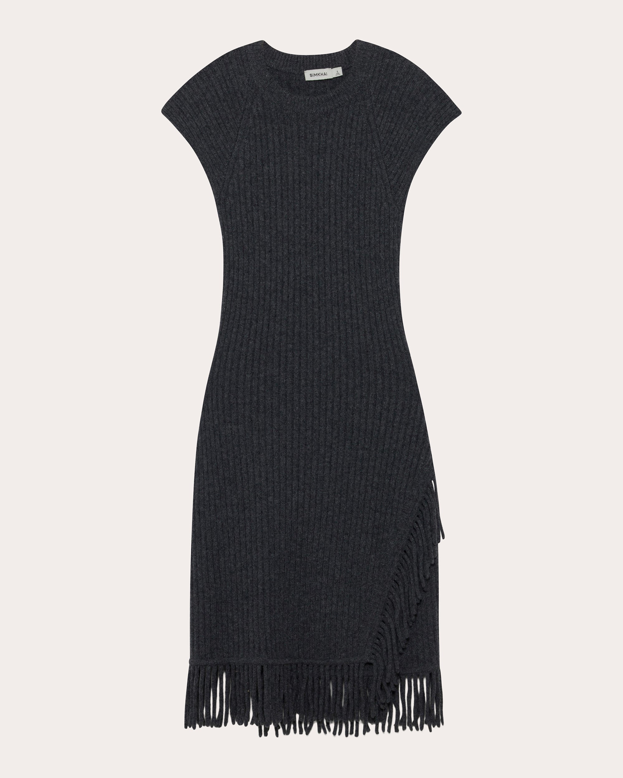 Margot Wool Knit Fringe Mini Dress