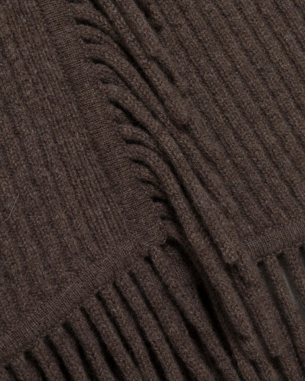 Casey Wool Knit Fringe Midi Skirt