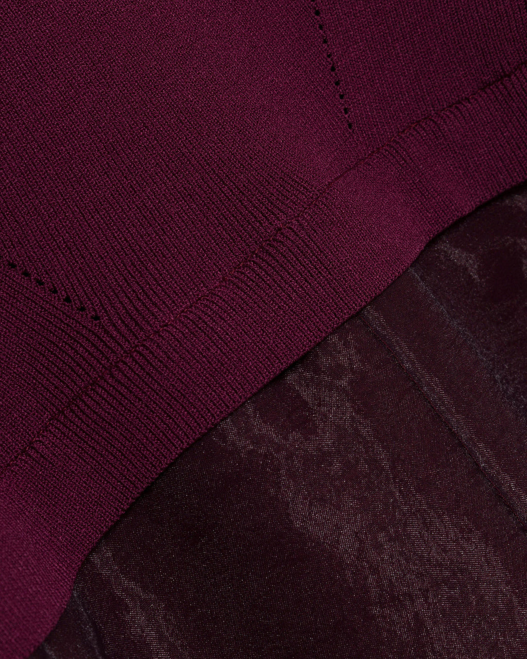 Maril Knit Organza Combo Midi Dress