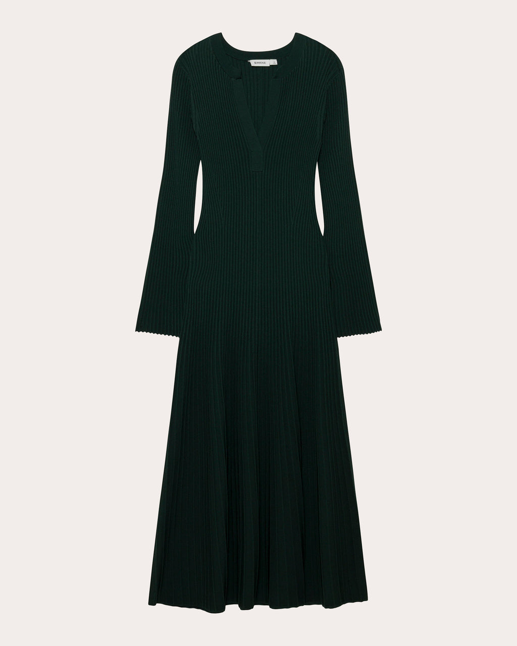 Genna Rib Knit Flared Midi Dress