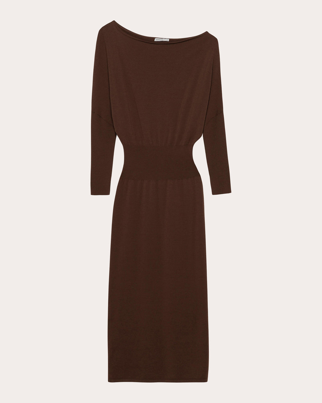 Janese Knit Wool Draped Midi Dress