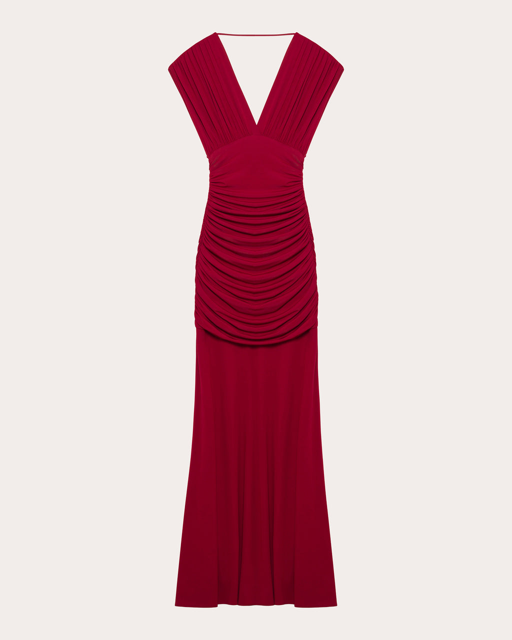 Norvelle Ruched Jersey Empire Gown