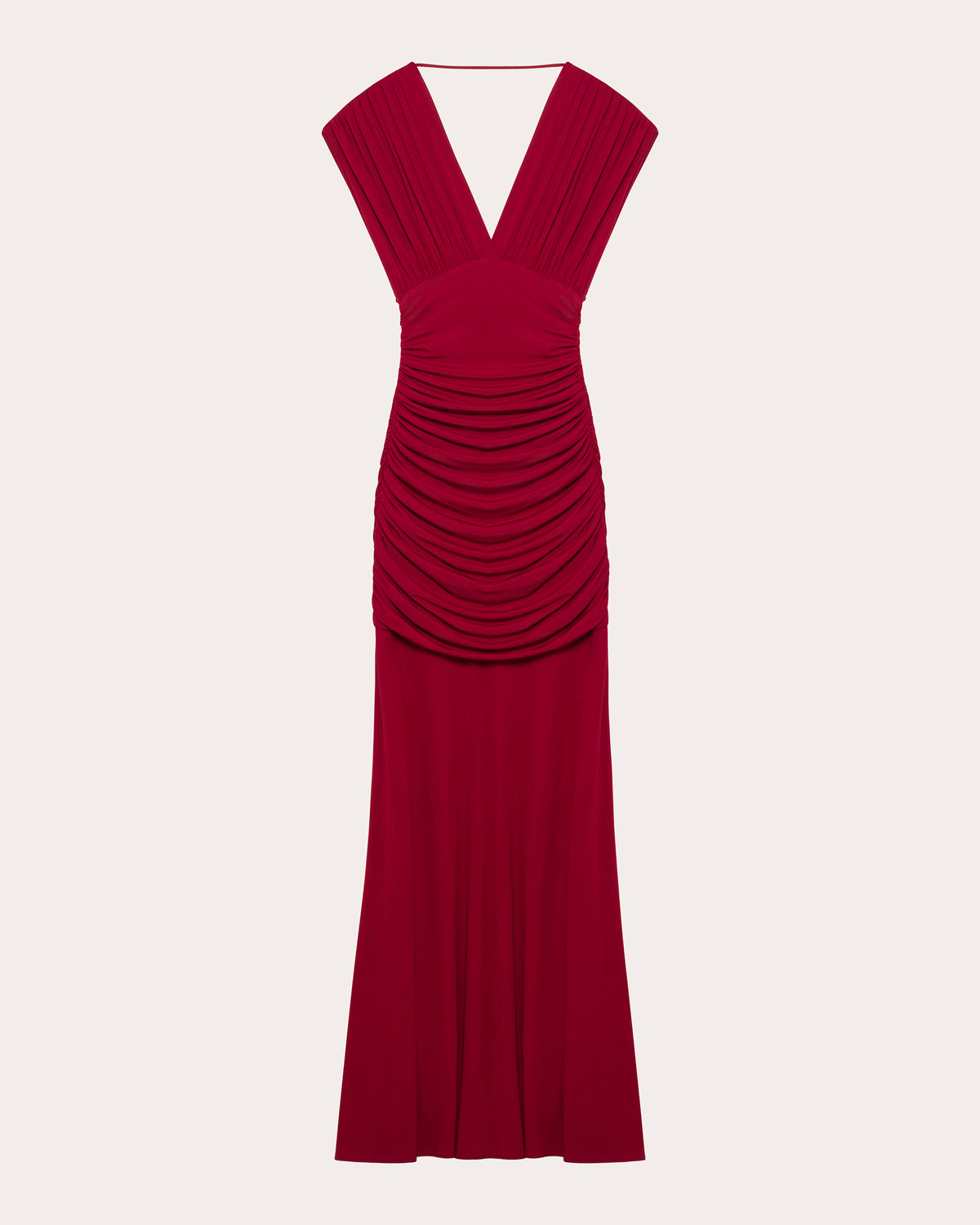 Norvelle Ruched Jersey Empire Gown