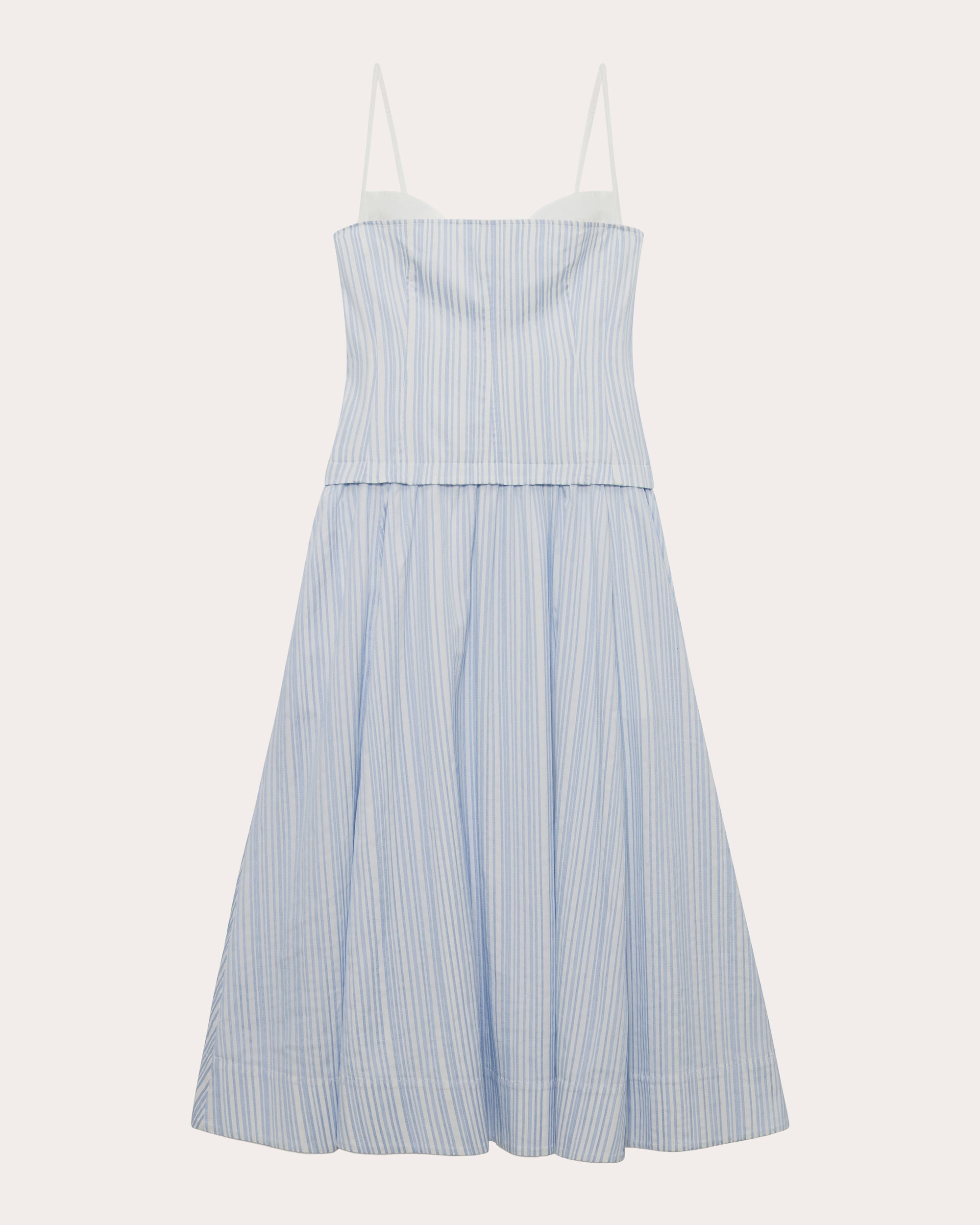 Quinlin Stripe Bustier Midi Dress