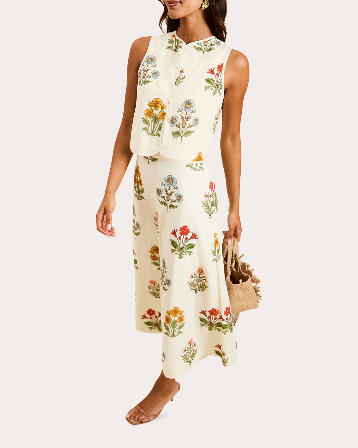 Imogen Reversible Cotton Cropped Vest