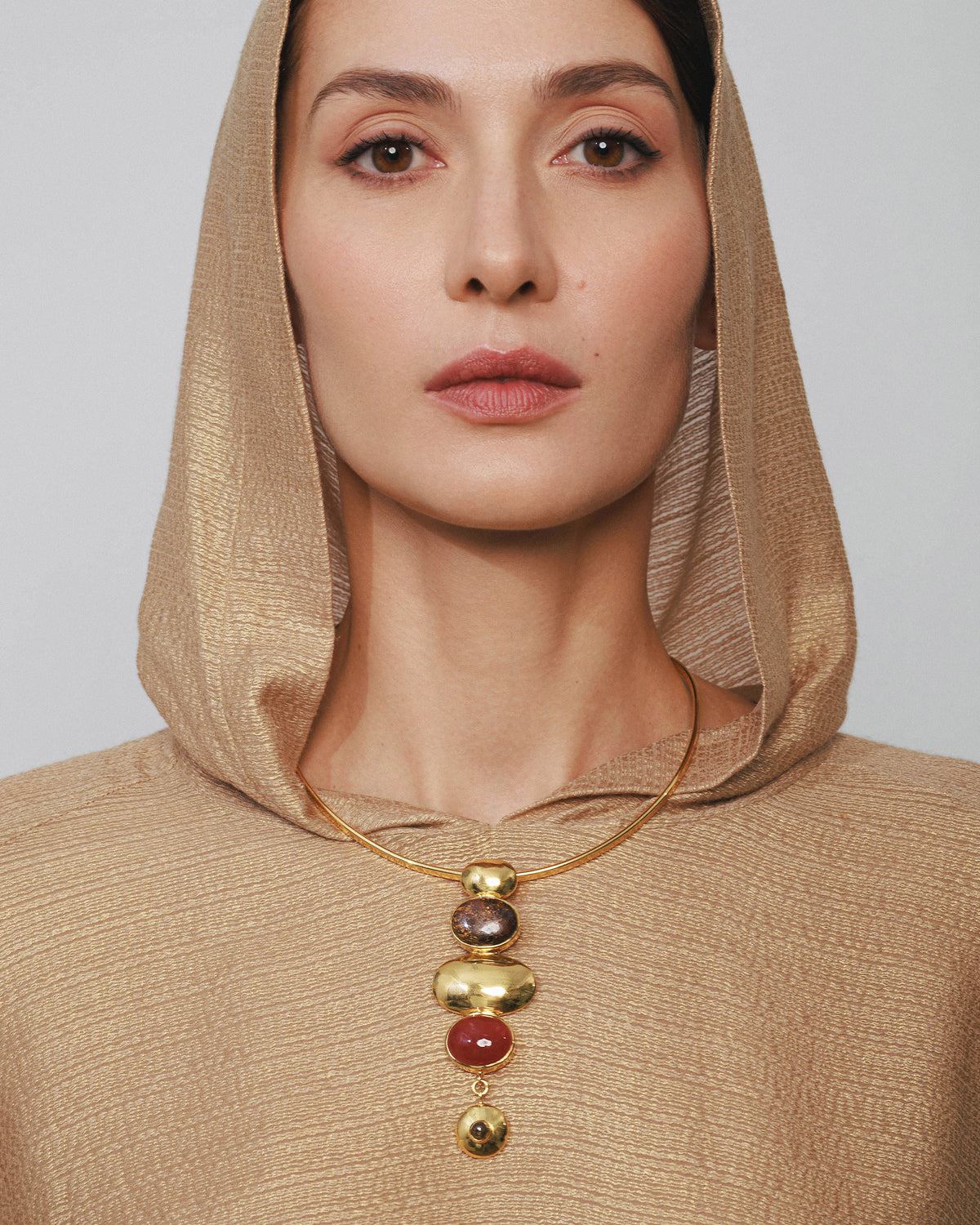 Bronzite & Carnelian Istanbul Necklace