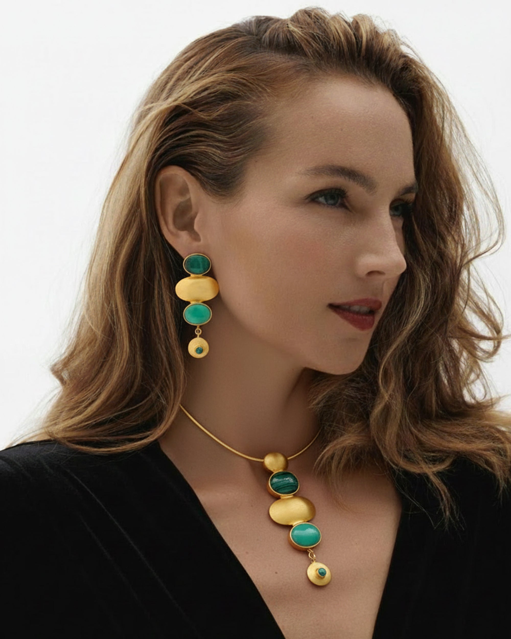 Green Onyx & Malachite Istanbul Necklace