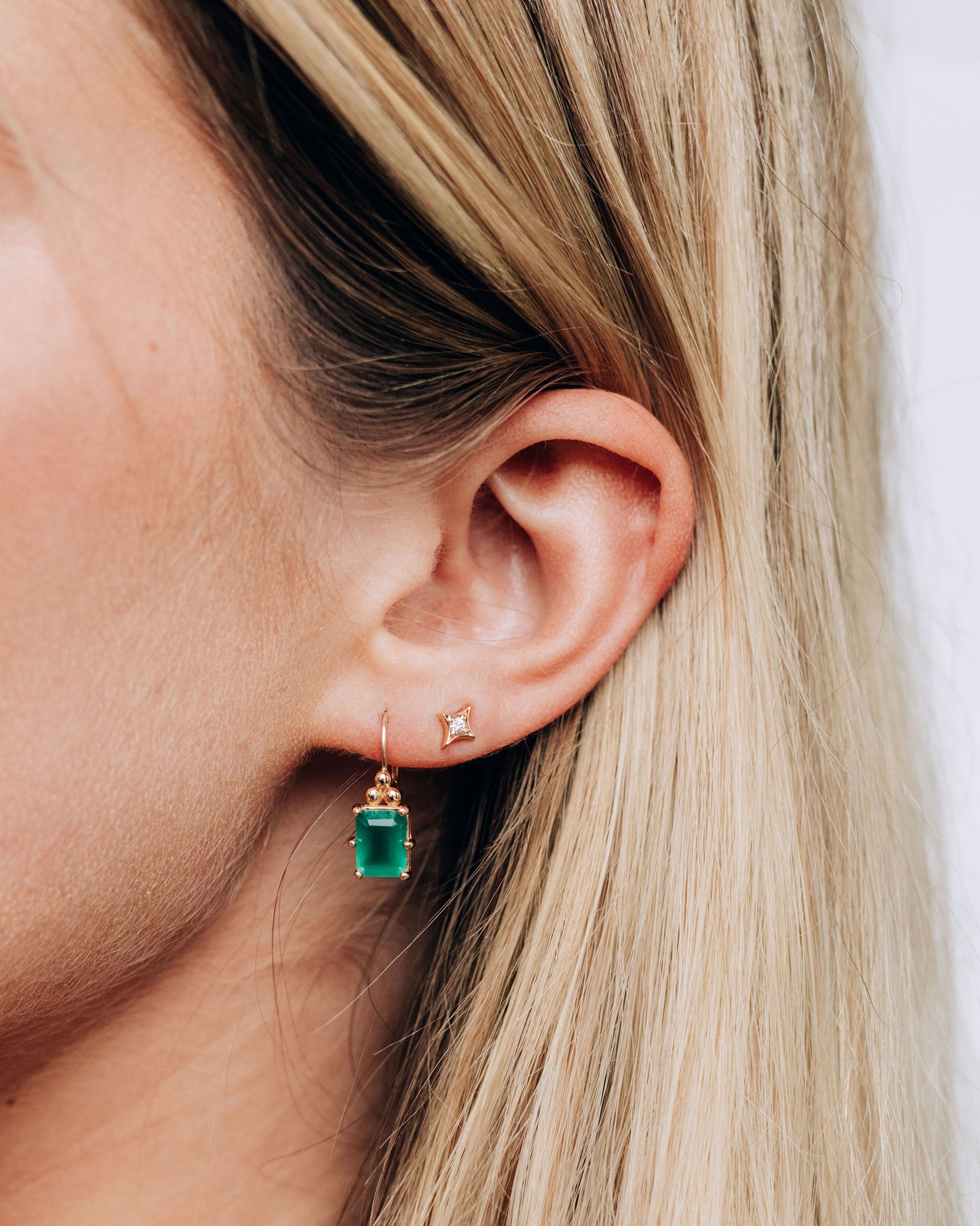 Topaz Jac+Jo Mini Gothic Stud Earring