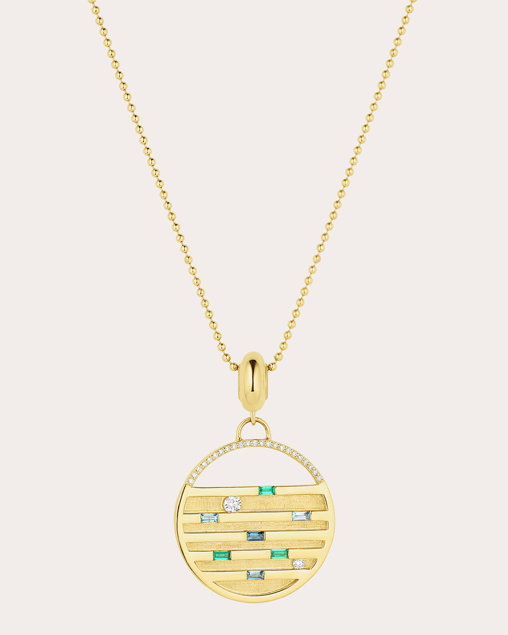Solara Stardust 18K Gold Multi-Stone Pendant Necklace
