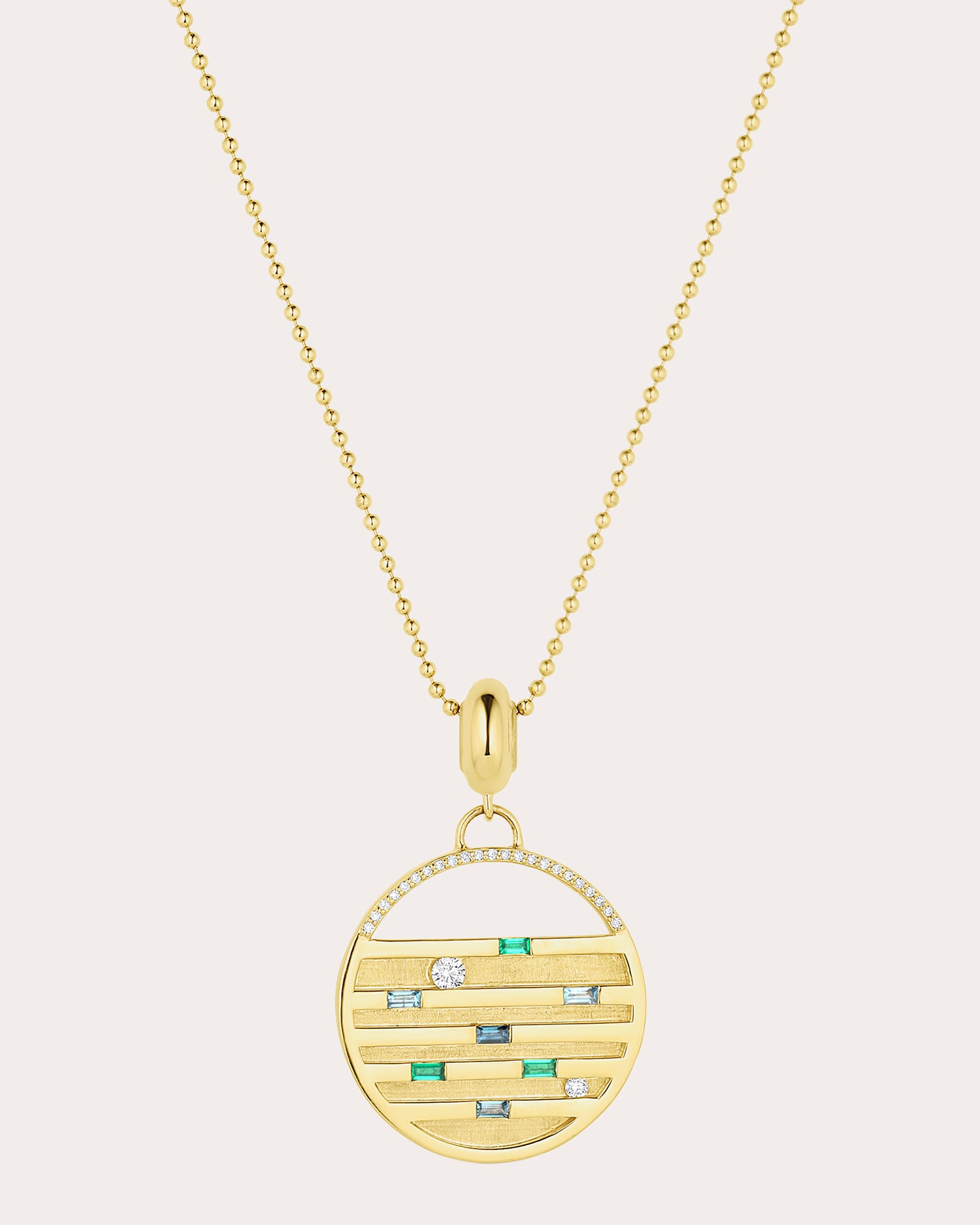 Solara Stardust 18K Gold Multi-Stone Pendant Necklace