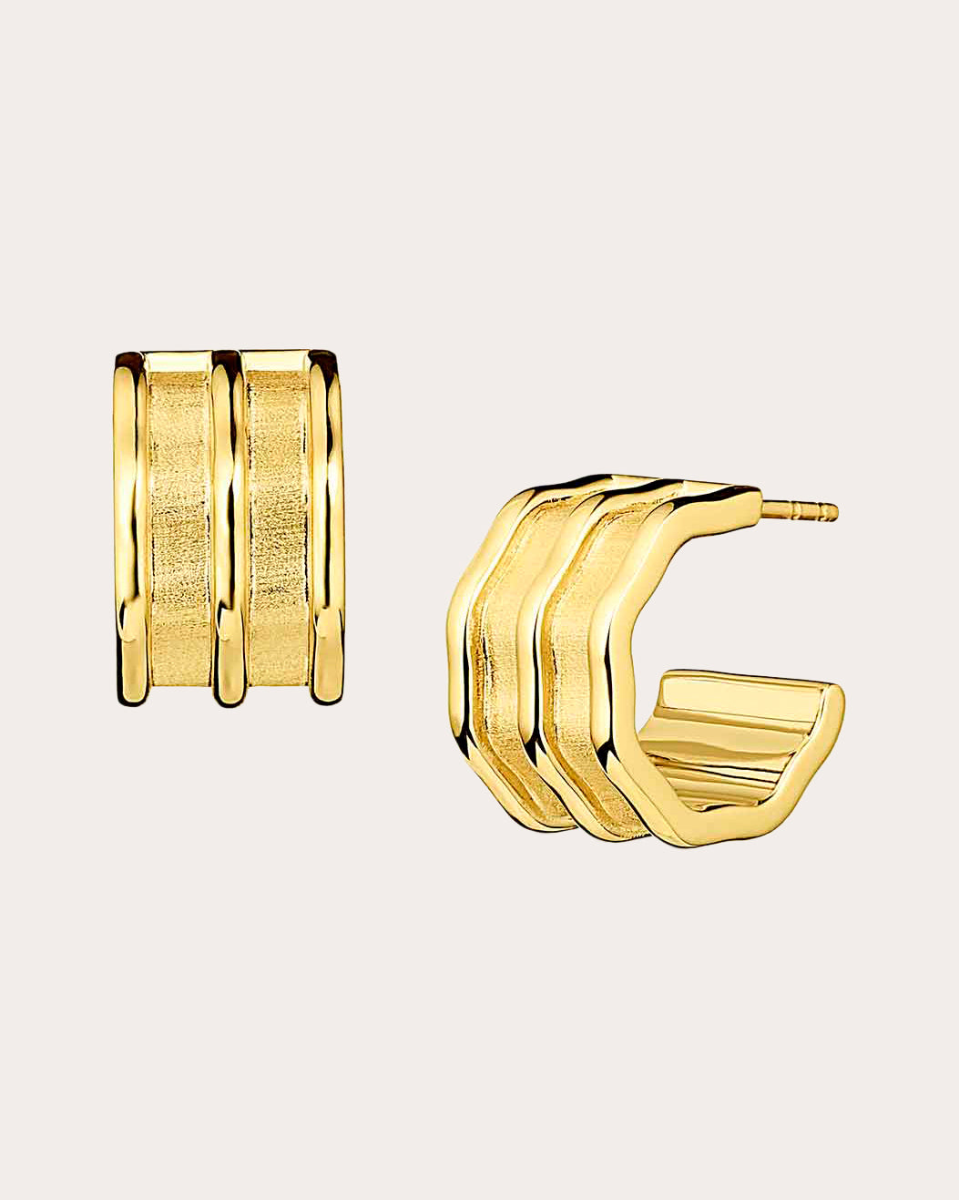 So Wavy 18K Gold Hoop Earrings