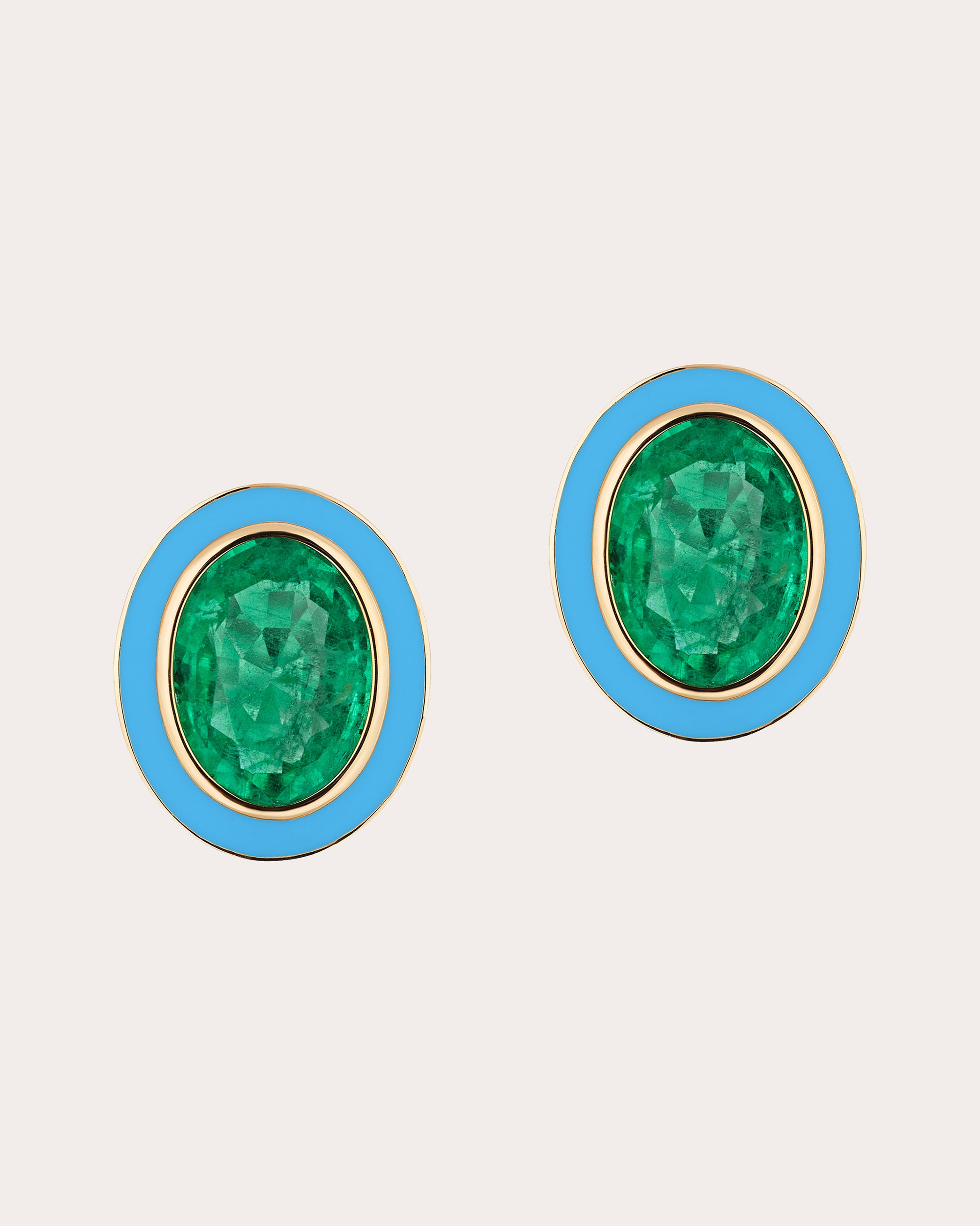Emerald Limited Edition Oval Stud Earrings