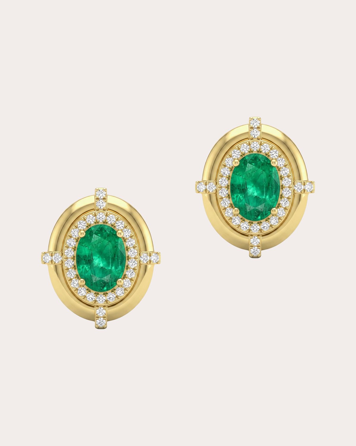 Emerald Limited Edition Medallion Stud Earrings