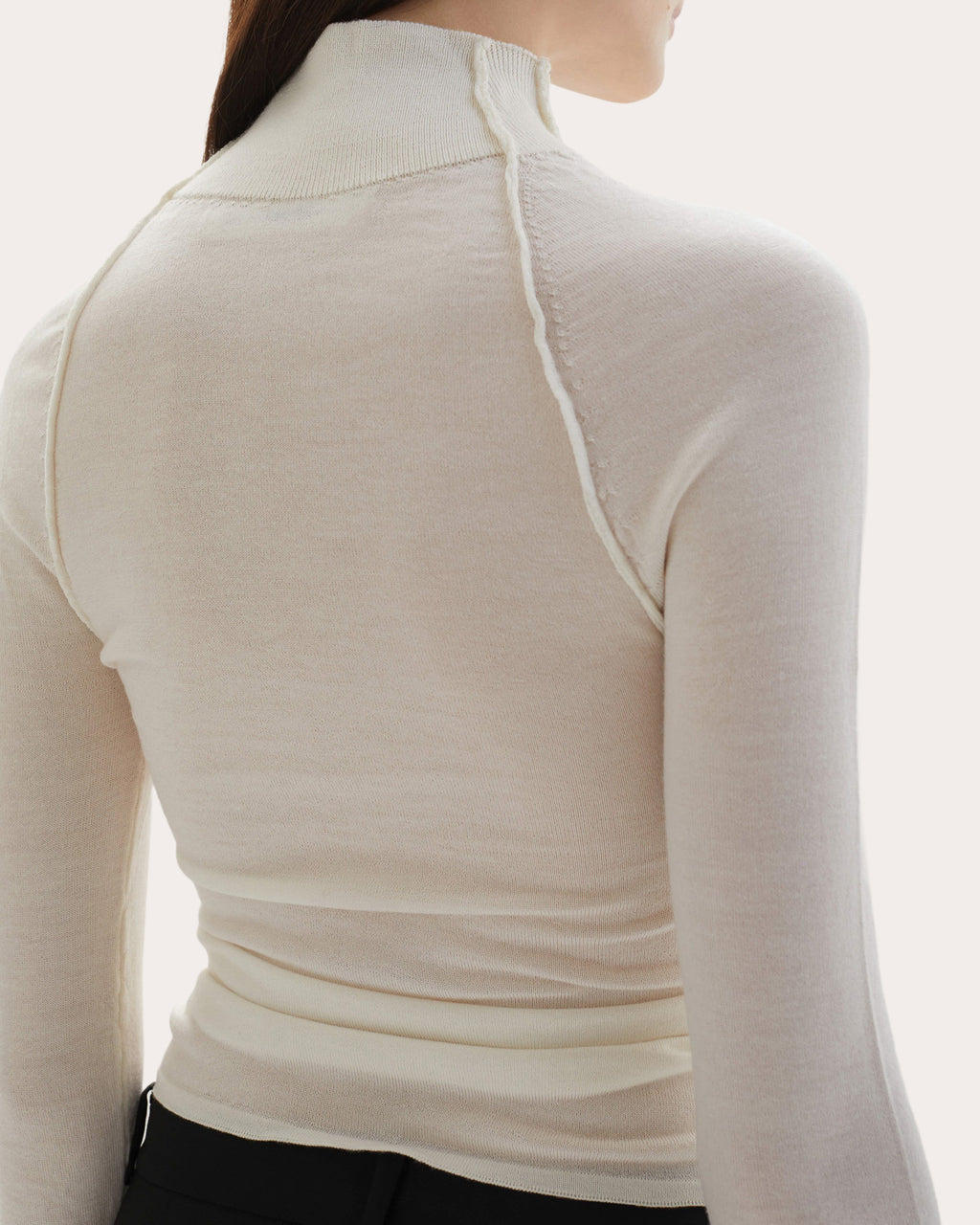 Pascal Wool Knit Fitted Mock Neck Top