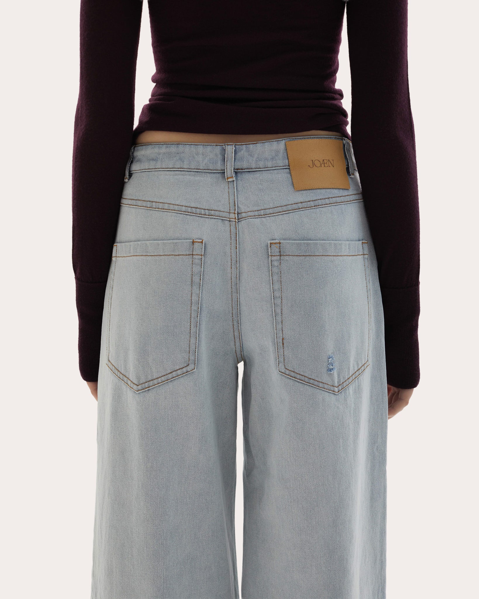 Adrianne Washed Raw-Hem Wide-Leg Jeans