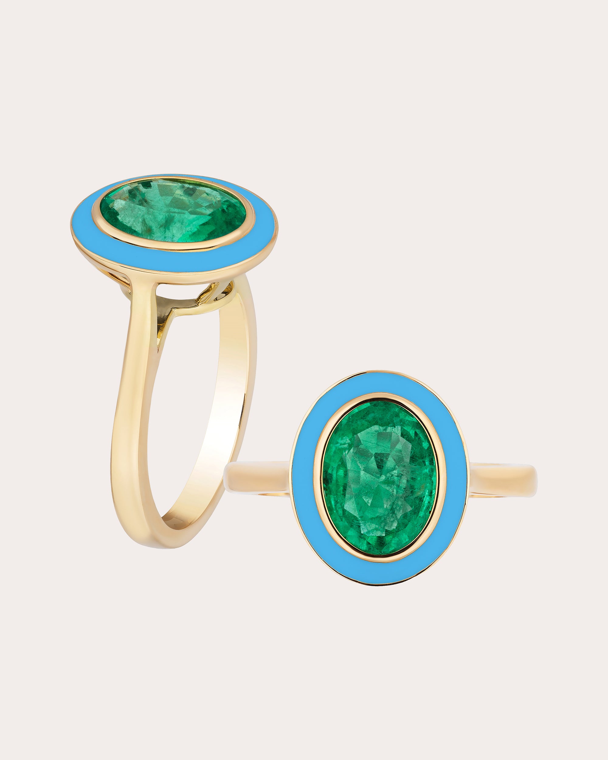 Emerald Queen Faceted Oval Ring