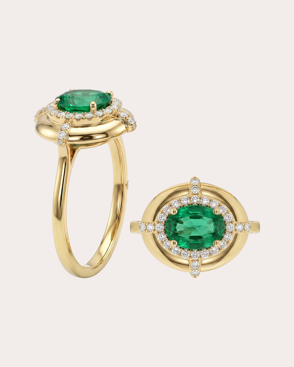 Emerald Limited Edition Oval Medallion Ring