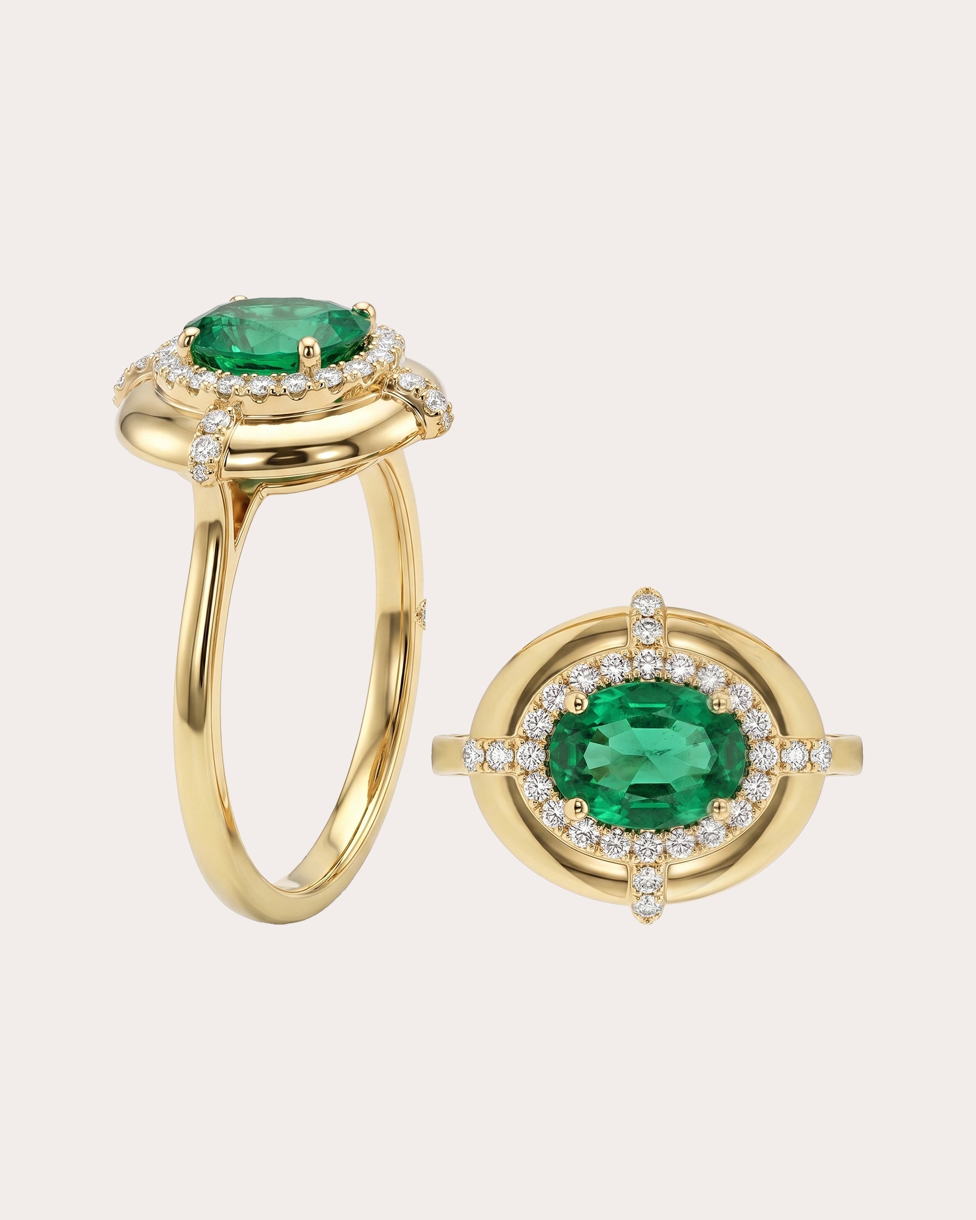 Emerald Limited Edition Oval Medallion Ring