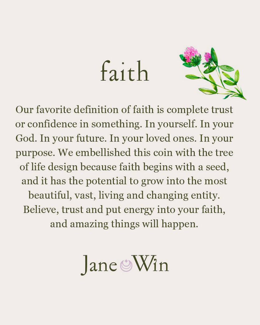 FAITH Small Coin Pendant Necklace