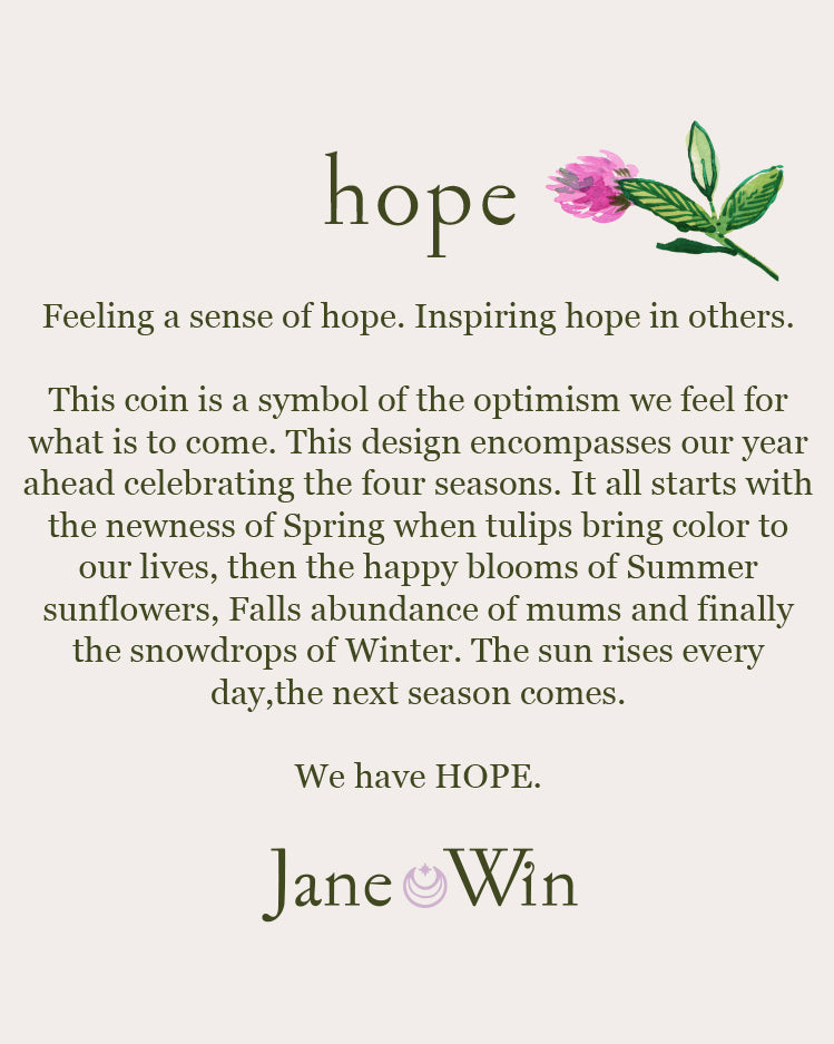 HOPE Petite Embellished Coin Pendant Necklace