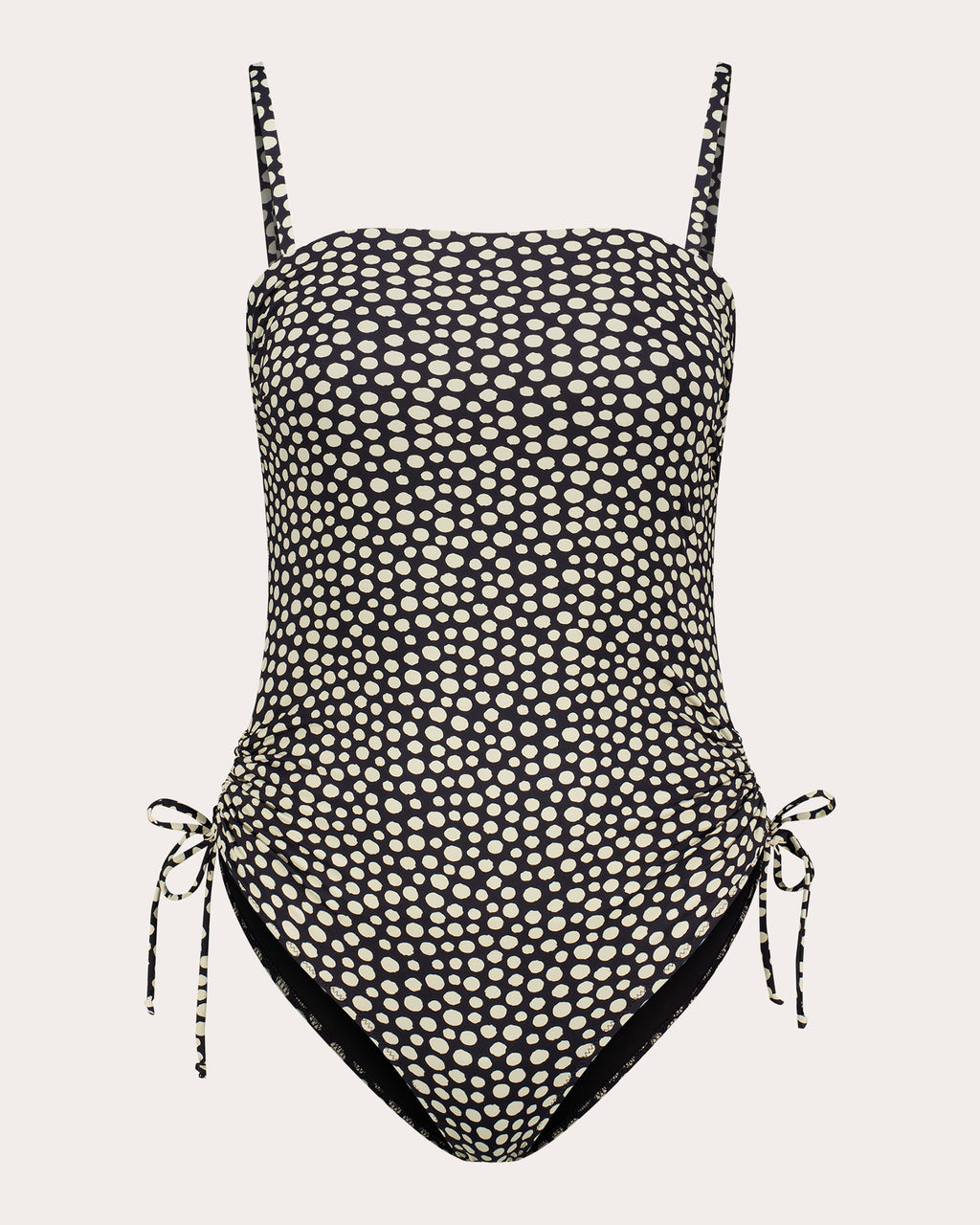 Joan Polka Dot Ruched One-Piece