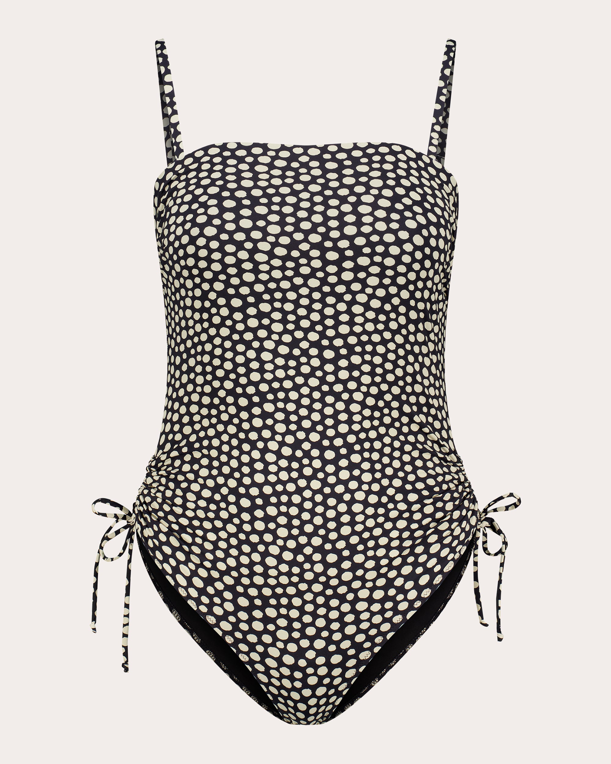Joan Polka Dot Ruched One-Piece