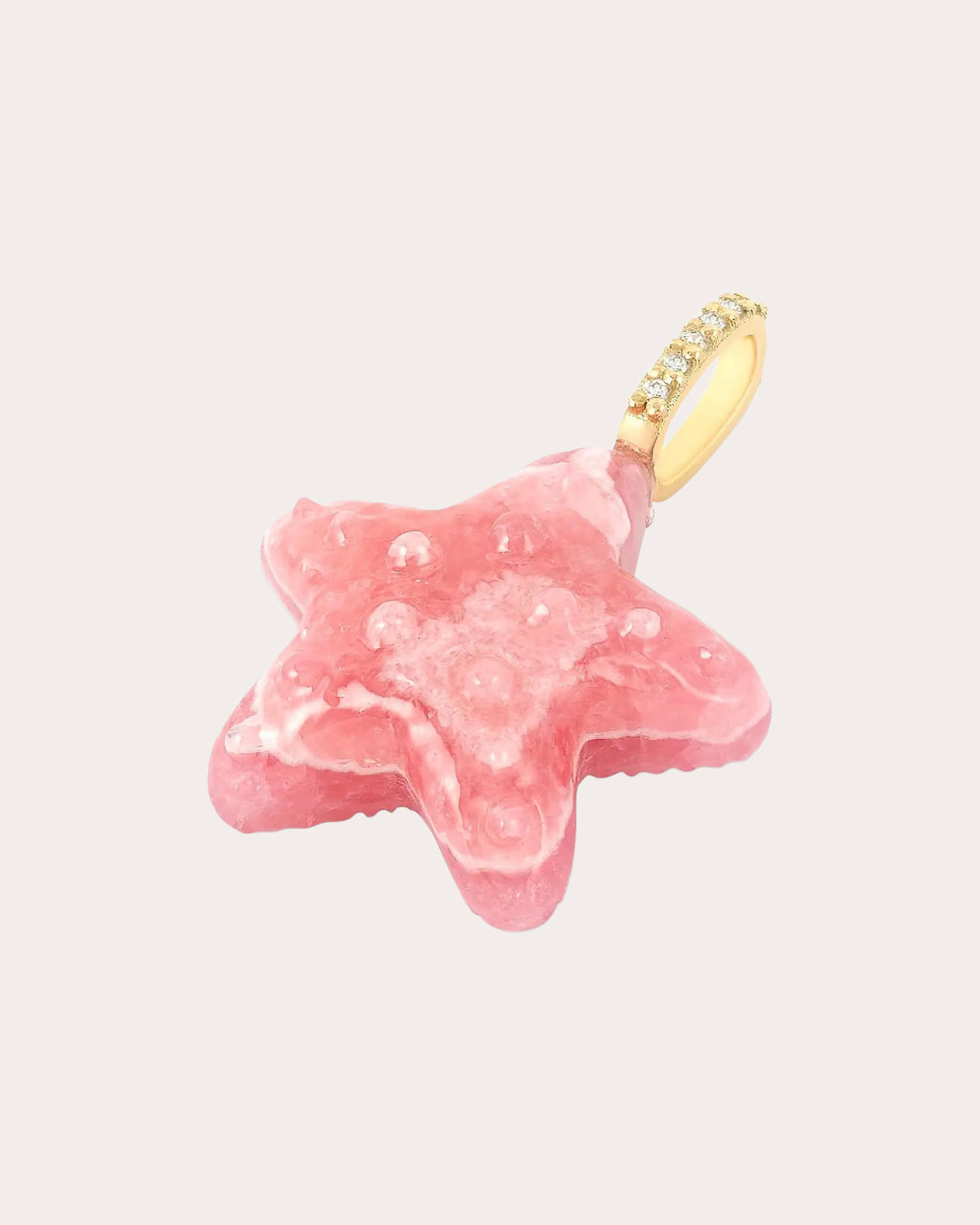 Pink Rhodochrosite Sea Star Pendant