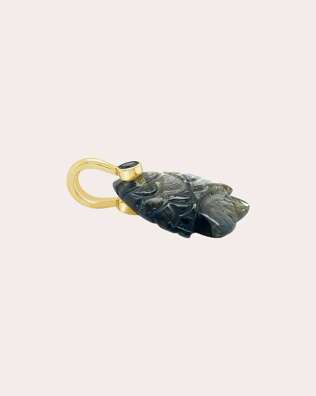 Labradorite & Blue Topaz Fish Pendant