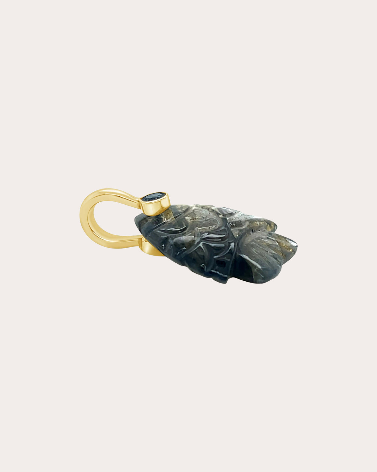 Labradorite & Blue Topaz Fish Pendant