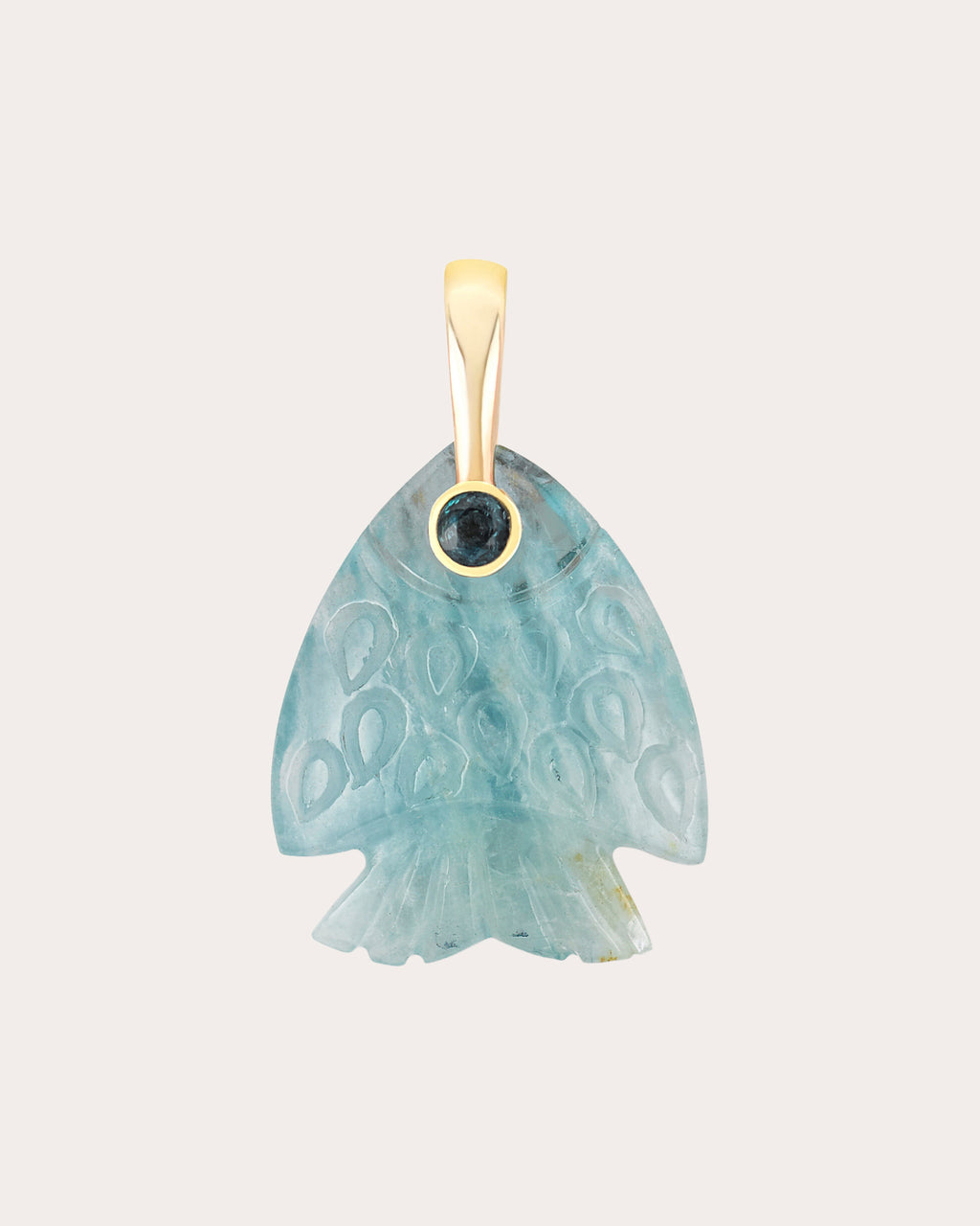 Aquamarine & Blue Topaz Fish Pendant