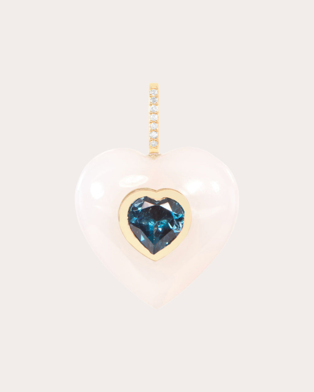 White Onyx Carved Heart Pendant