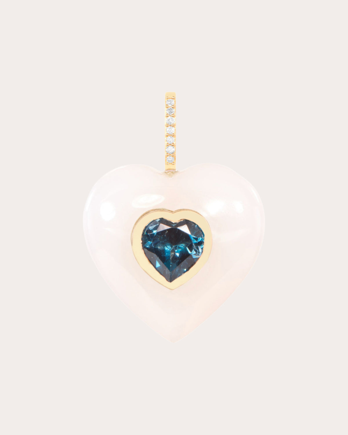 White Onyx Carved Heart Pendant