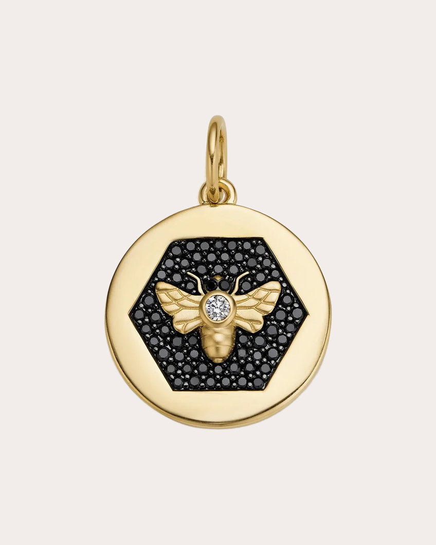 Black Diamond Pavé Bee Pendant