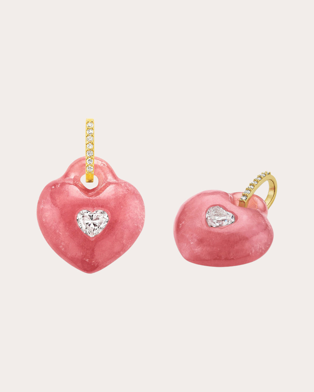 Pink Rhodochrosite Mini Heart Pendant