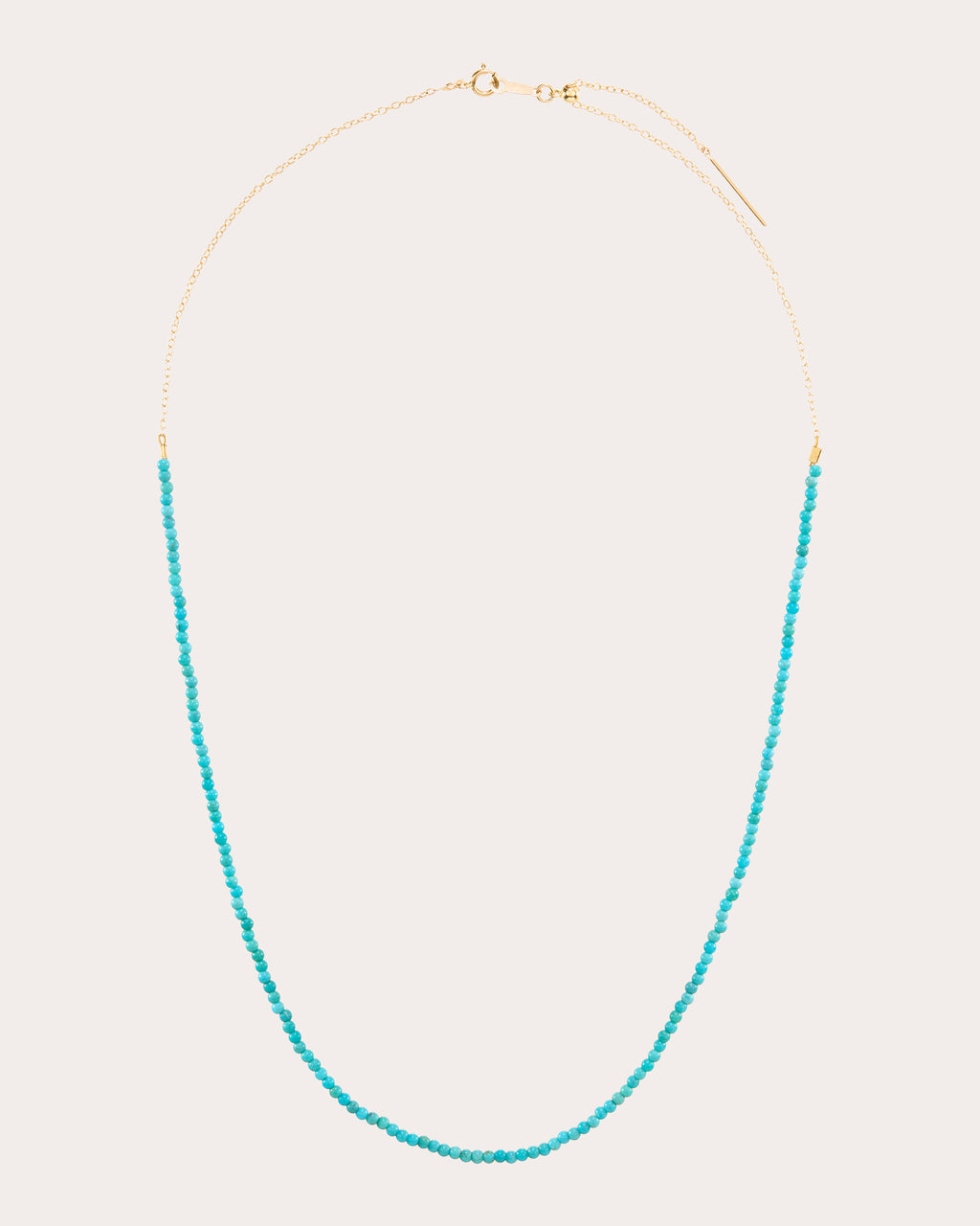 Turquoise Tiny Gem Beaded Necklace