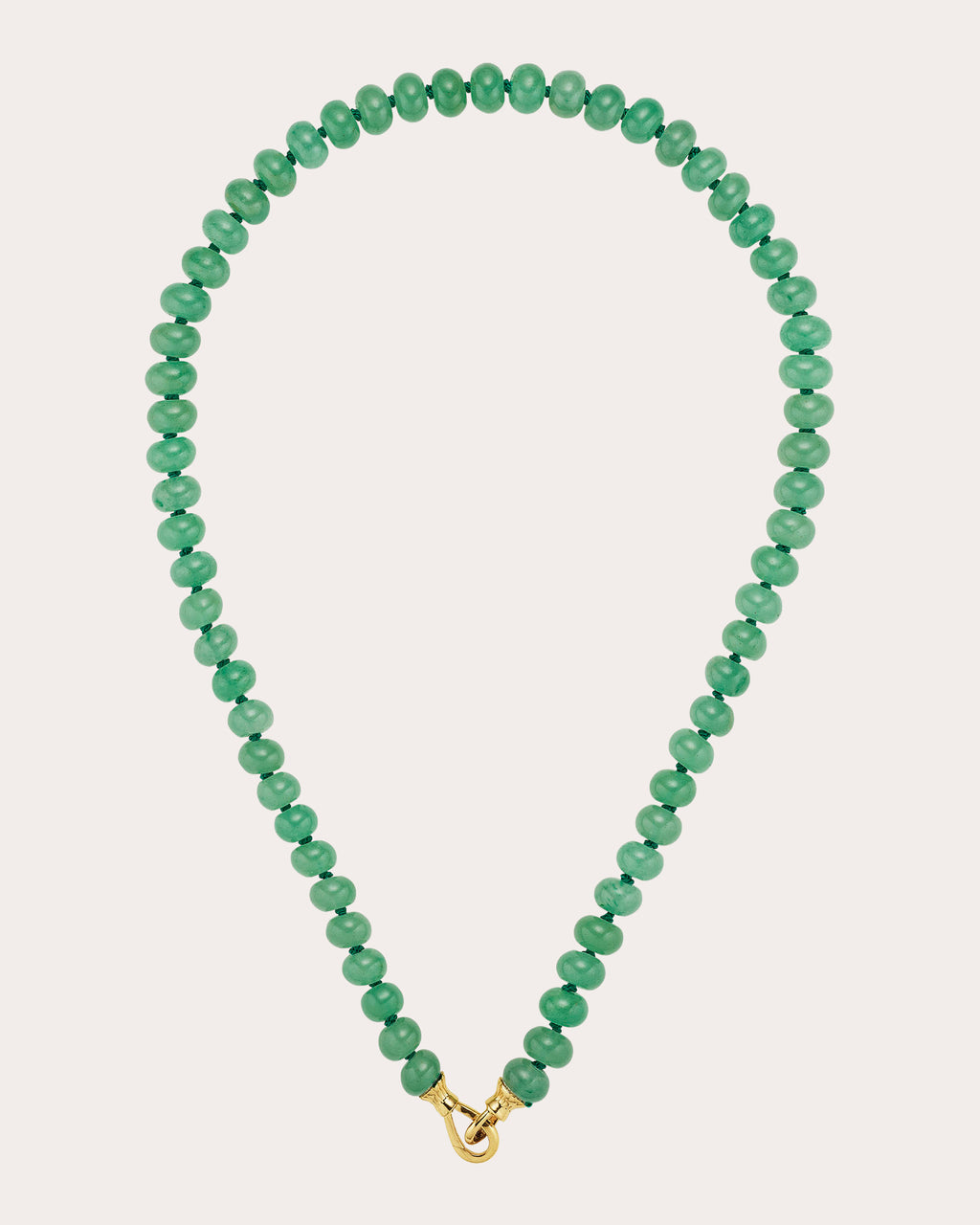 Green Aventurine Rondelle Beaded Necklace