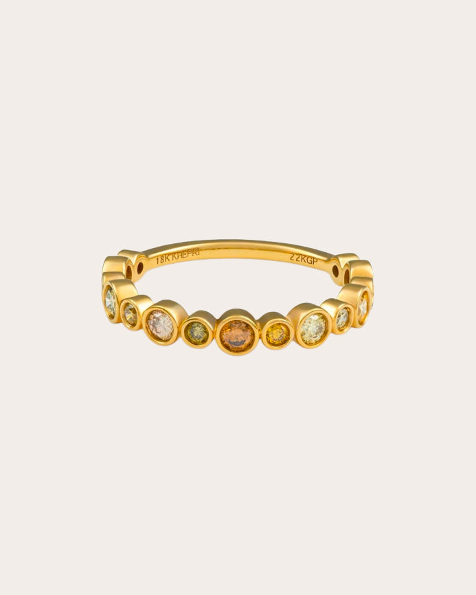 Colored Diamond Petite Bezel Band Ring
