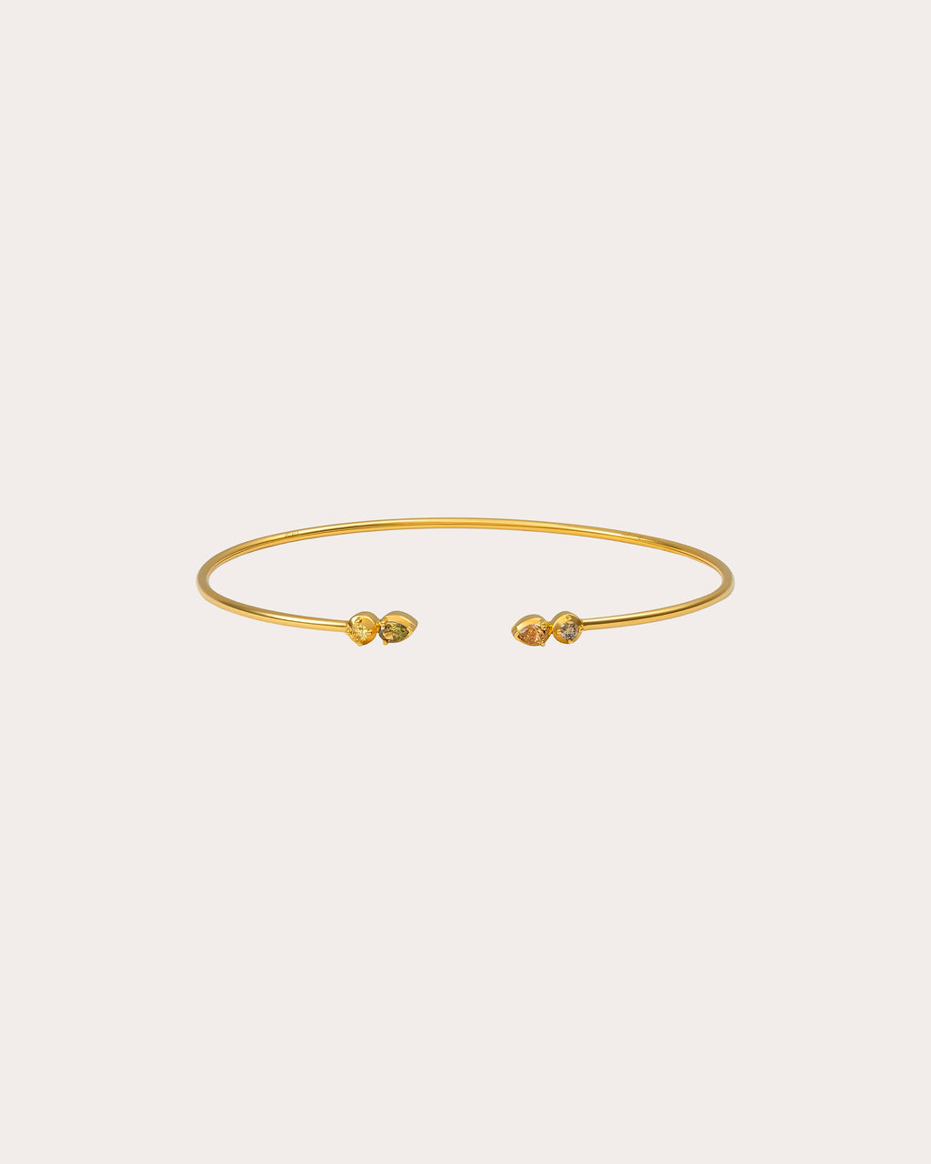 Colored Diamond Duet Flexi Cuff Bracelet