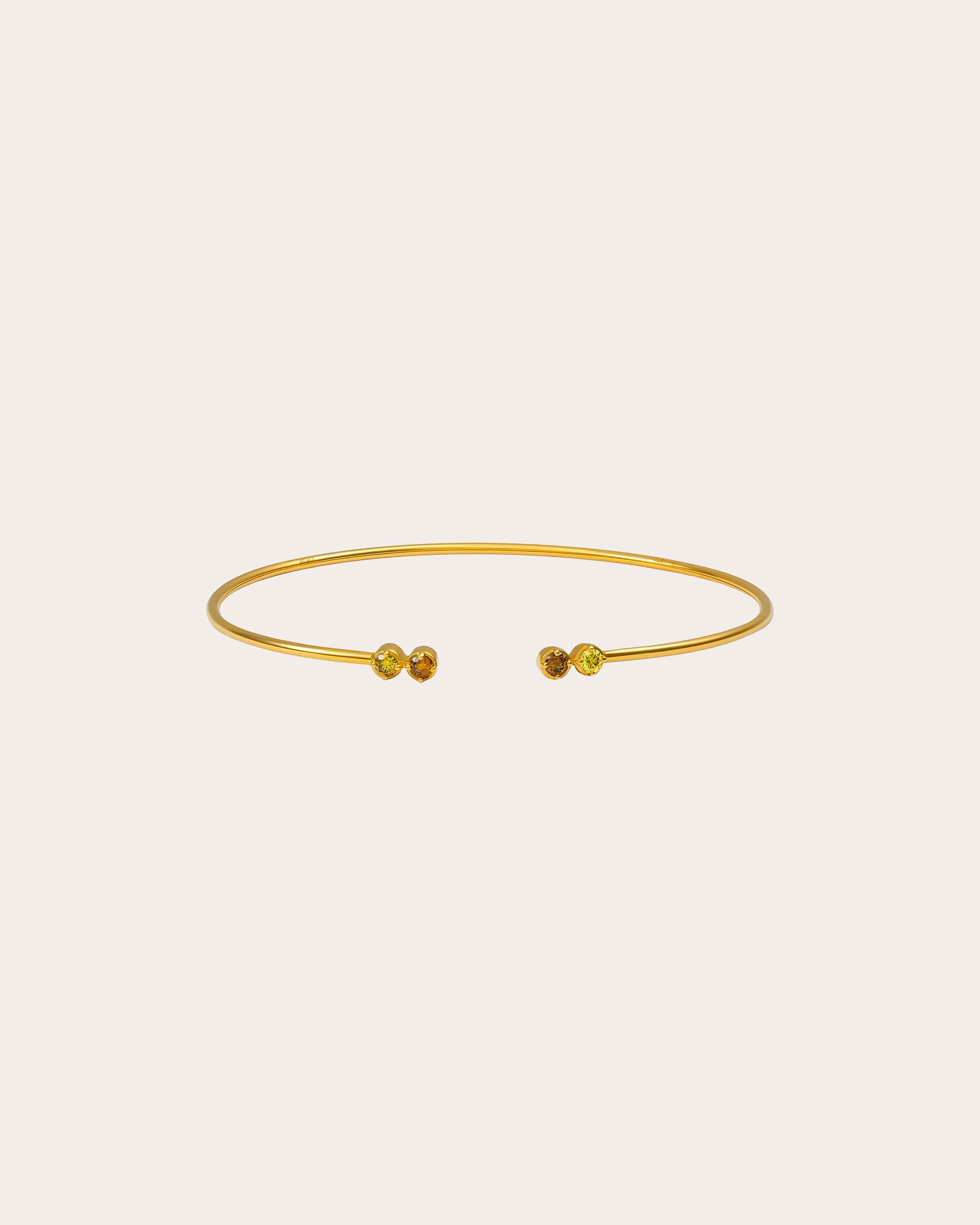 Colored Diamond Duo Flexi Cuff Bracelet