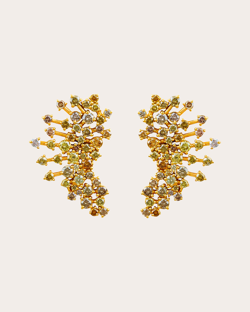 Colored Diamond Constellation Stud Earrings