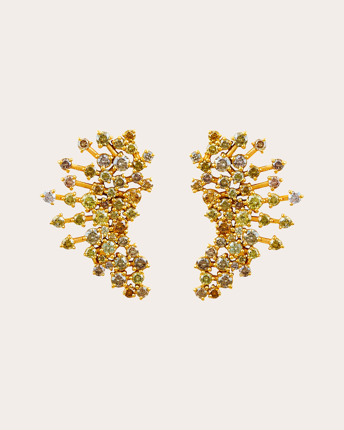 Colored Diamond Constellation Stud Earrings