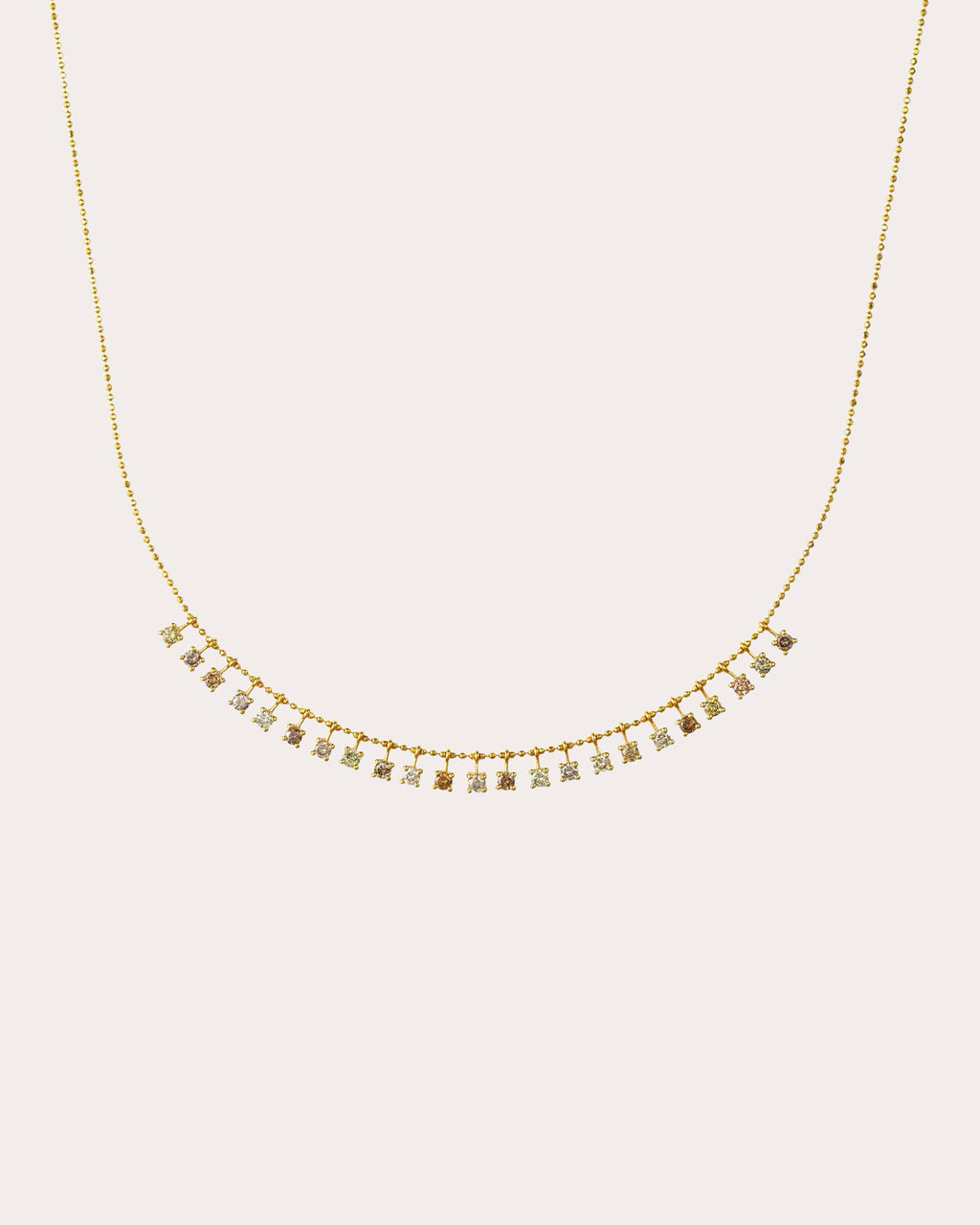 Colored Diamond Dancing Necklace