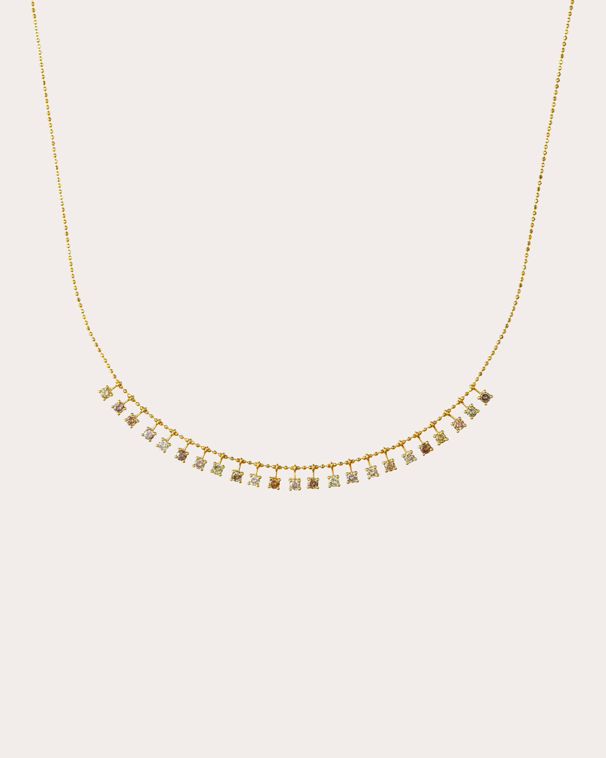 Colored Diamond Dancing Necklace