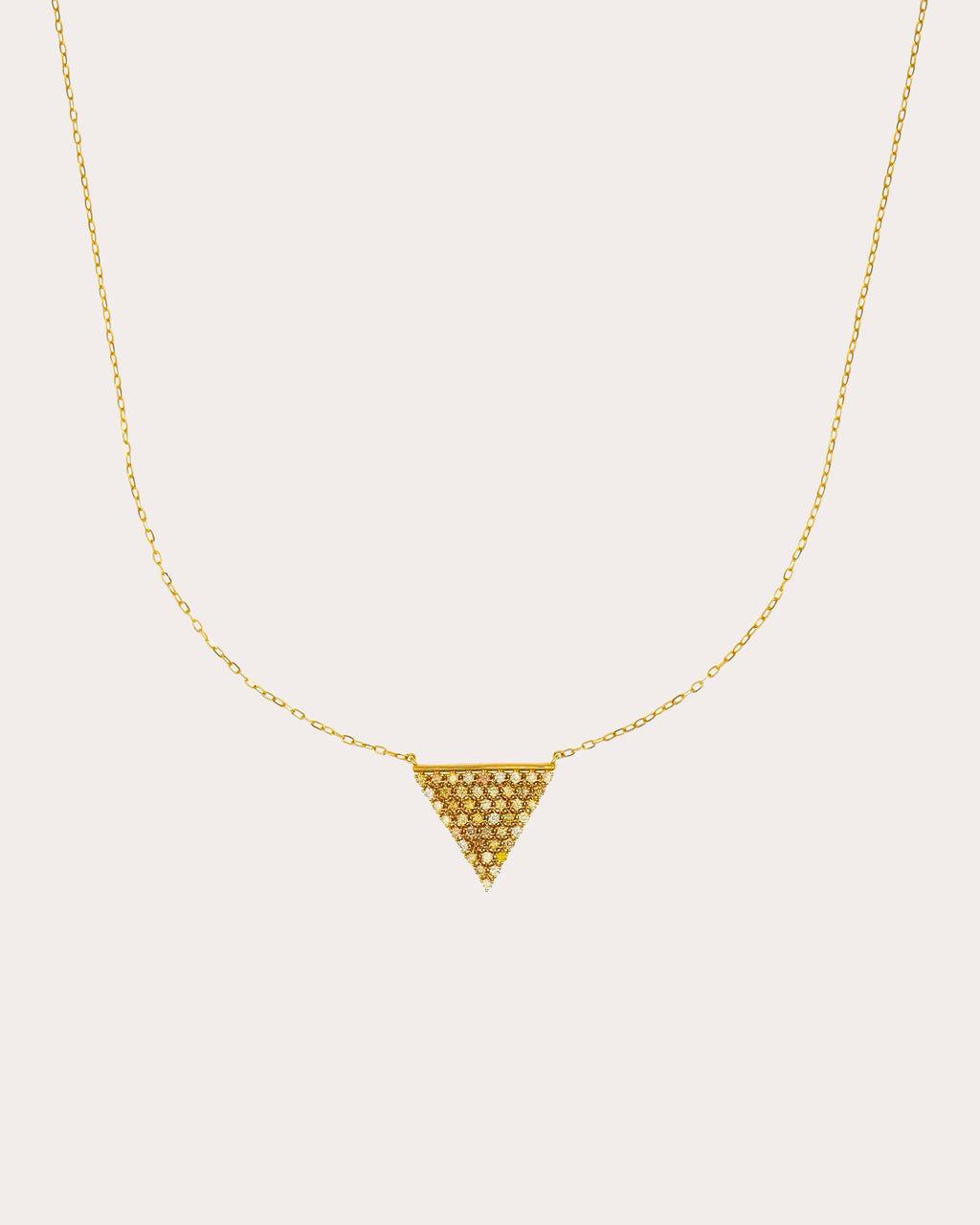 Colored Diamond Pyramid Mesh Pendant Necklace