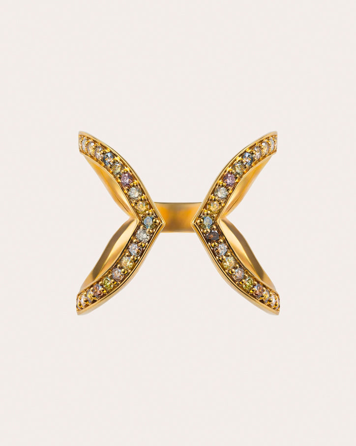 Colored Diamond Harness Ring