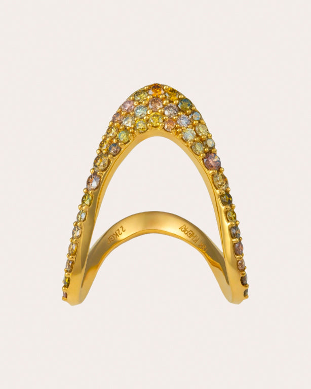 Colored Diamond Pavé Vanki Ring
